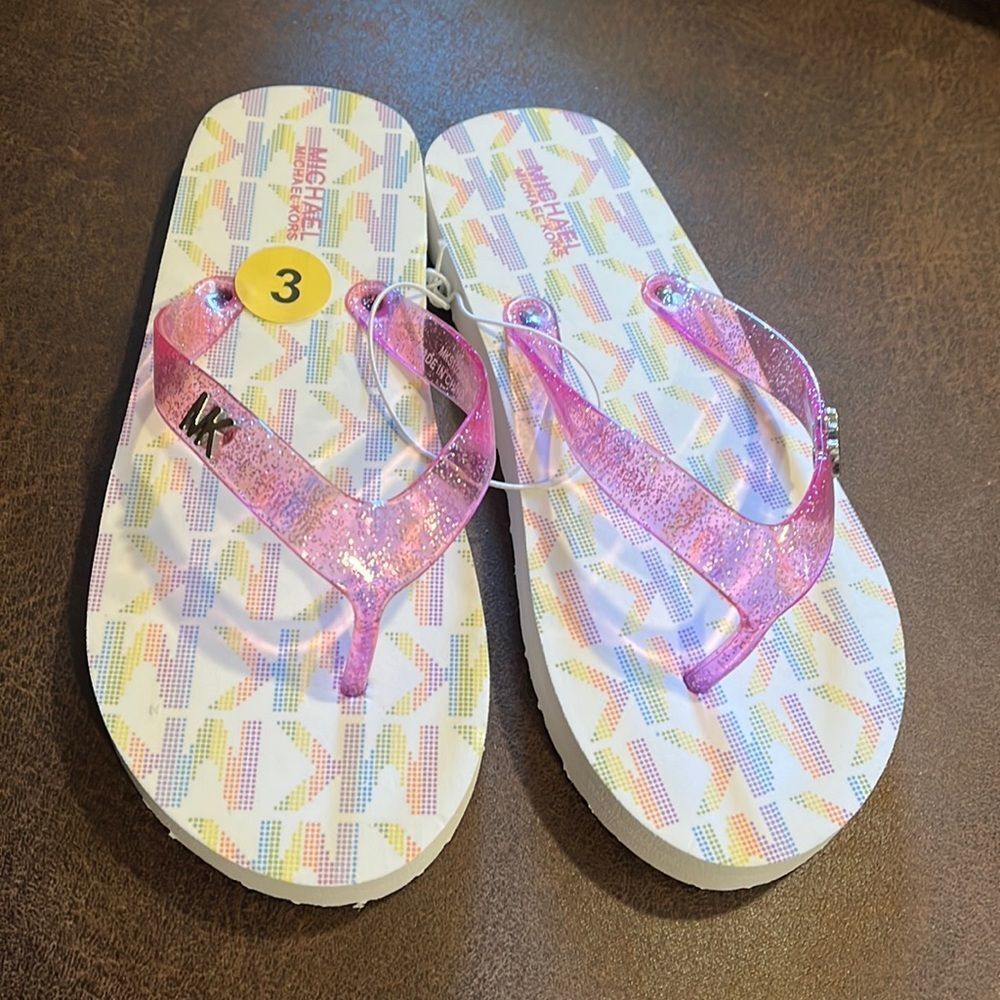 NWOT Michael Kors kids flip flops